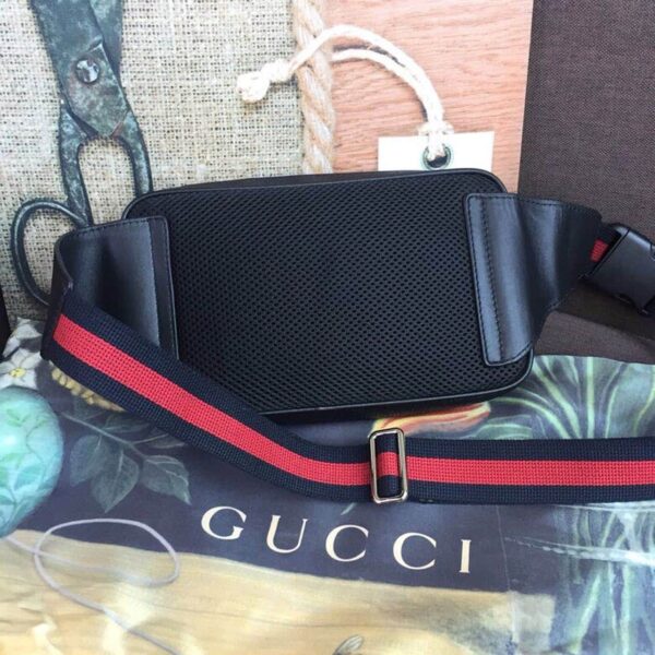 1:1 Replica Gucci GG Black Belt Bag Black/Grey Soft GG Supreme Crafted For Men 9in/24cm GG 474293 K9RRN 1095