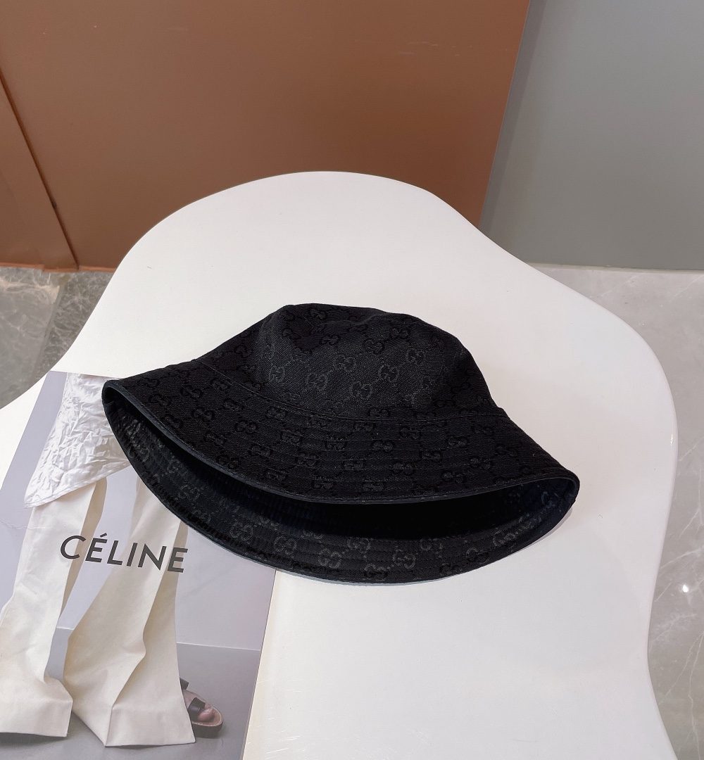 Gucci GG Bucket Hat Black GG Hat