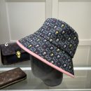 Gucci GG Bucket Hat With Floral Black GG Hat