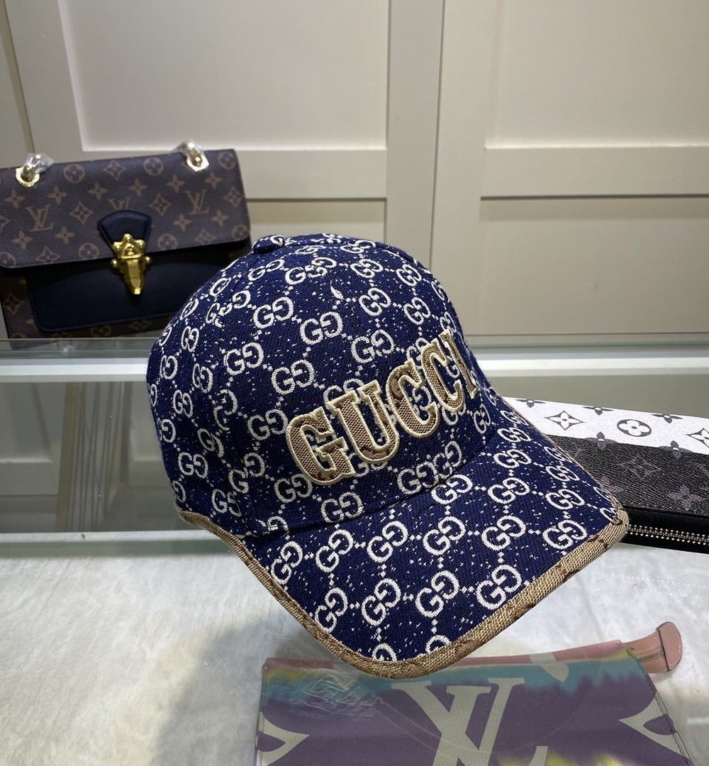 Gucci GG Canvas Baseball Cap Blue