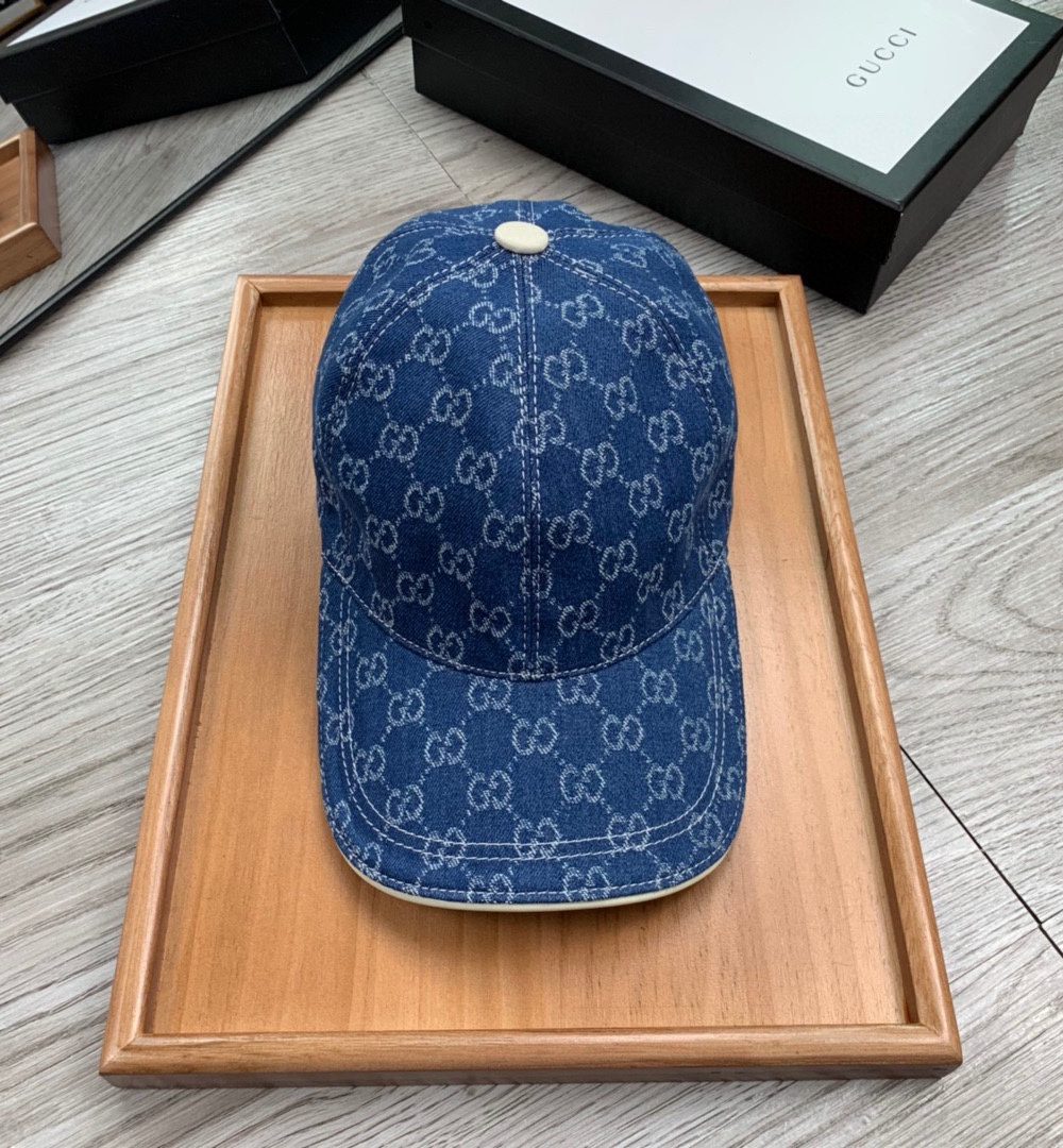 Gucci GG Canvas Baseball Cap Blue