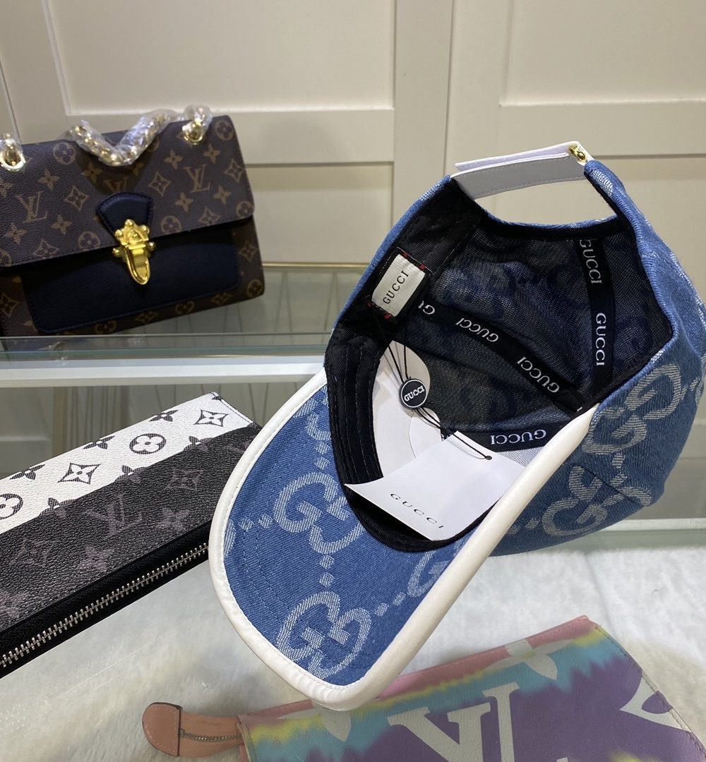 Gucci GG Canvas Baseball Cap Blue