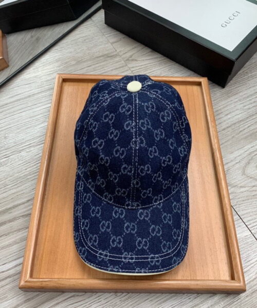 Gucci GG Canvas Baseball Cap Blue