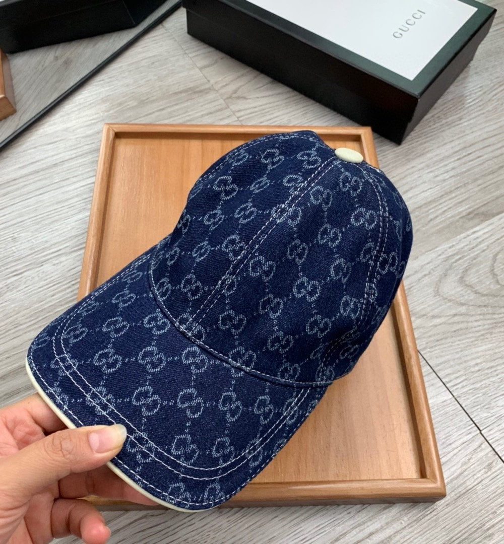 Gucci GG Canvas Baseball Cap Blue