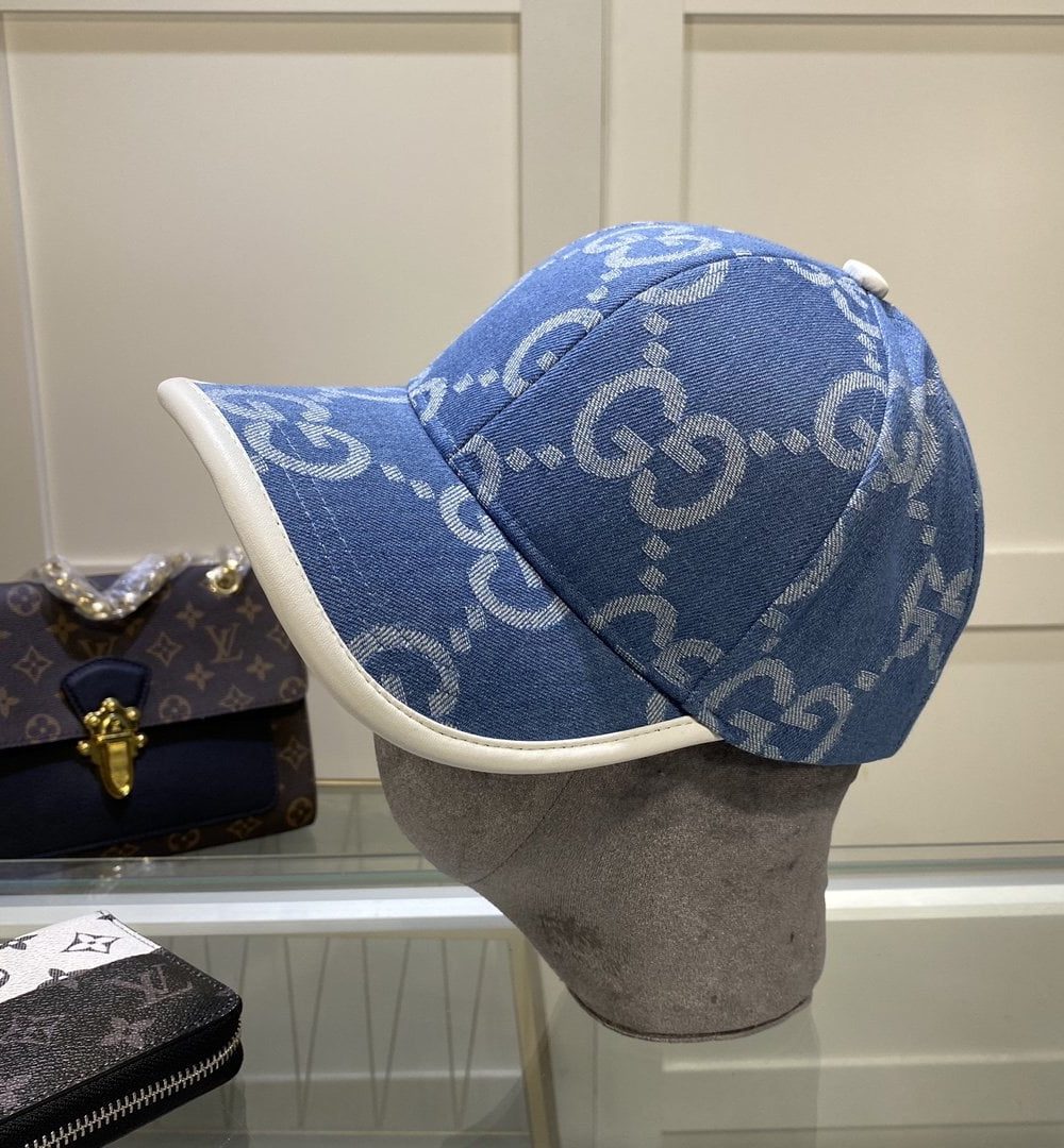 Gucci GG Canvas Baseball Cap Blue