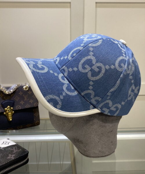Gucci GG Canvas Baseball Cap Blue