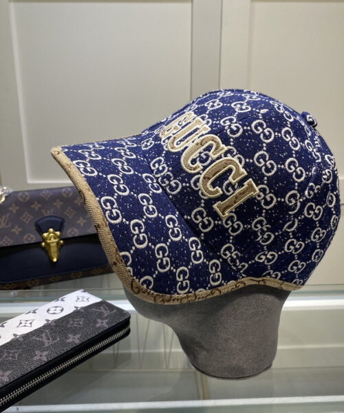 Gucci GG Canvas Baseball Cap Blue