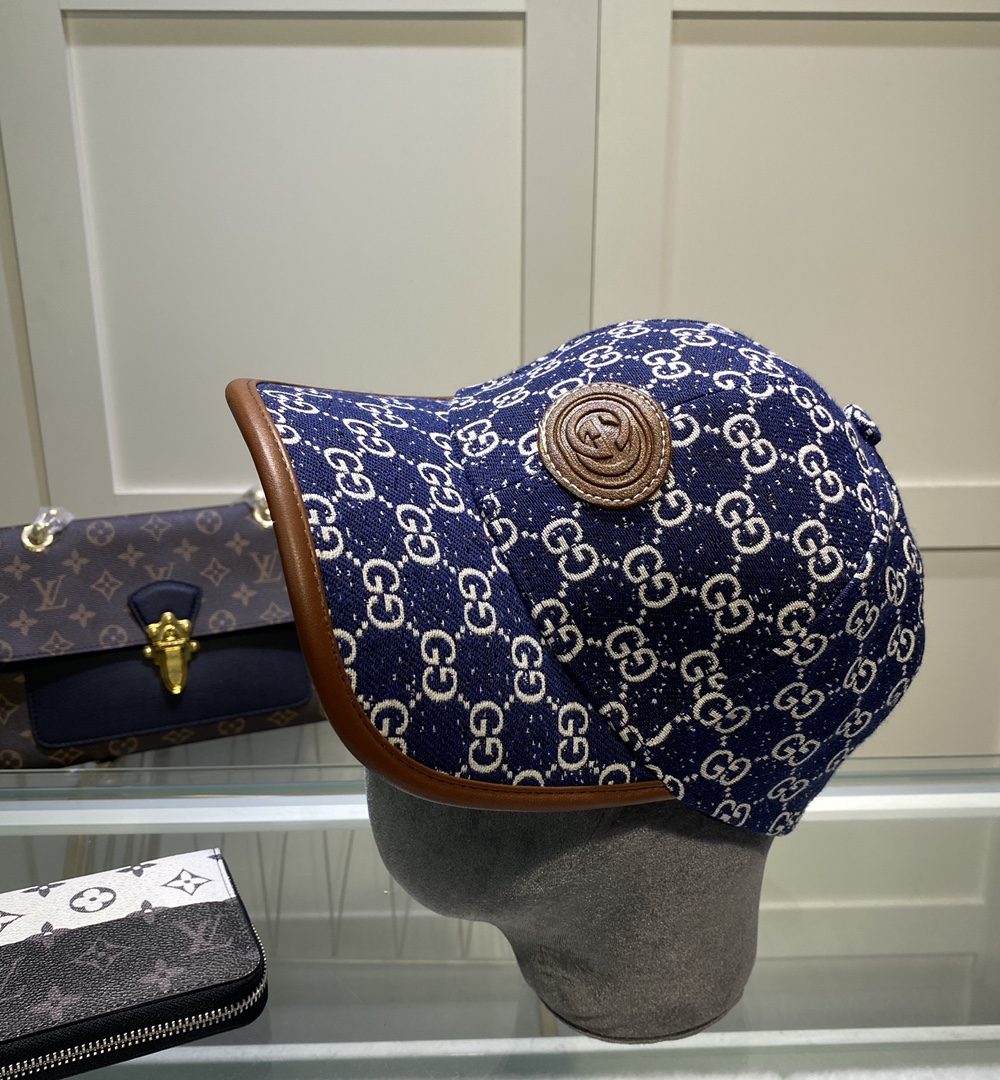 Gucci GG Canvas Baseball Cap Blue