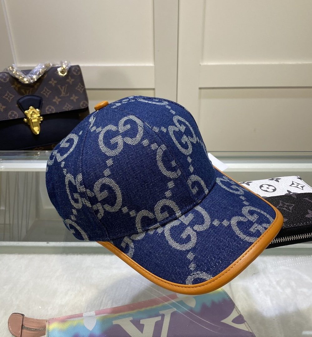 Gucci GG Canvas Baseball Cap Blue