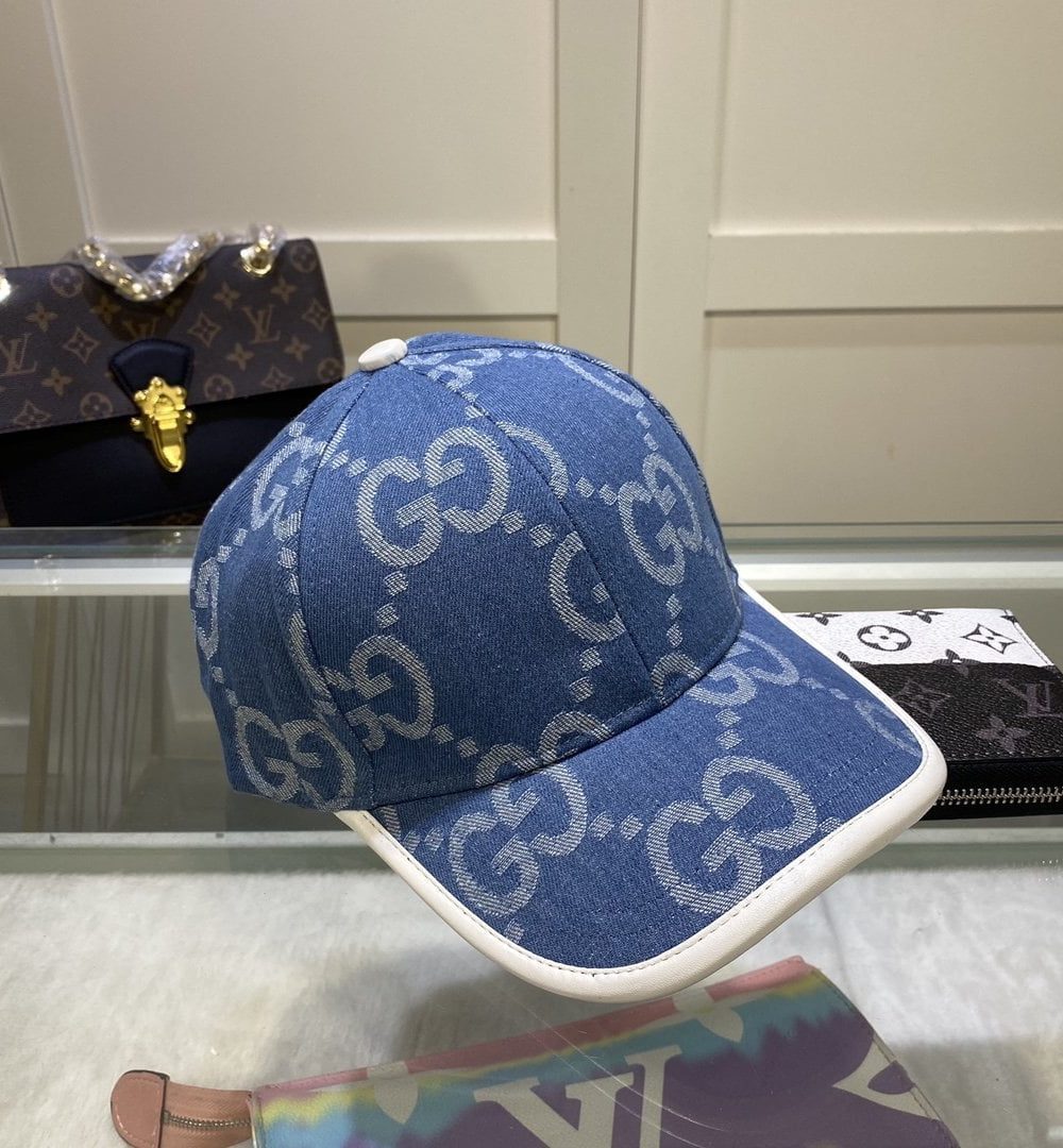 Gucci GG Canvas Baseball Cap Blue