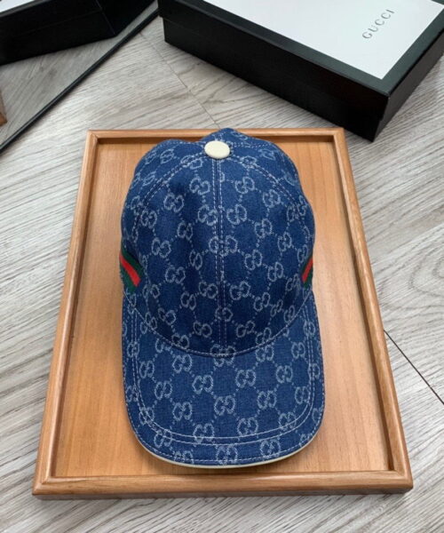 Gucci GG Canvas Baseball Cap Blue