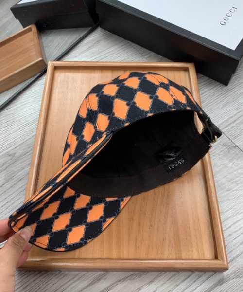 Gucci GG Canvas Baseball Cap In Orange