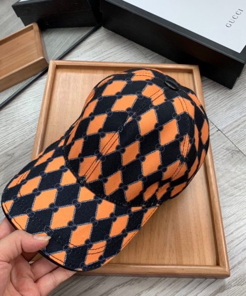 Gucci GG Canvas Baseball Cap In Orange