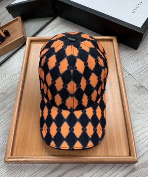 Gucci GG Canvas Baseball Cap In Orange