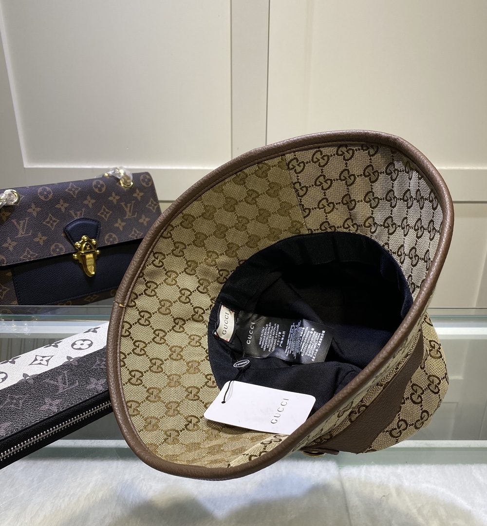 Gucci GG Canvas Bucket Hat Brown