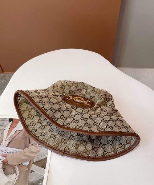 Gucci GG Canvas Bucket Hat With Horsebit Beige GG Hat