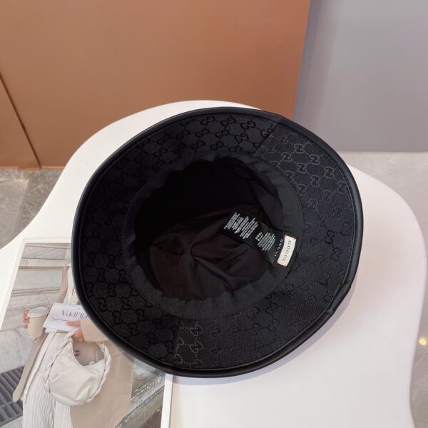 Gucci GG Canvas Bucket Hat With Horsebit Black GG Hat