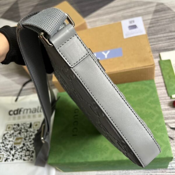 1:1 Replica Gucci GG Embossed Bag Grey GG Embossed  For Men 10.2in/26cm GG 406410 1W3CN 1275
