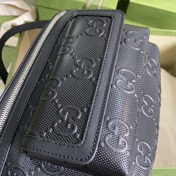 1:1 Replica Gucci GG Embossed Belt Bag Black GG Embossed For Men  11in/28cm GG 645093 1W3CN 1000