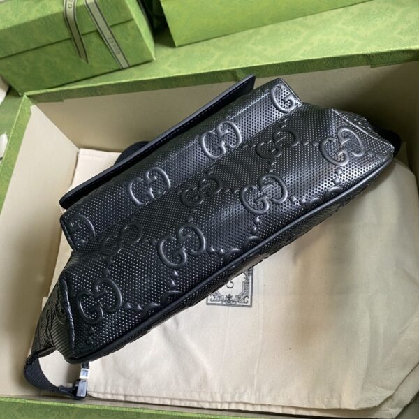 1:1 Replica Gucci GG Embossed Belt Bag Black GG Embossed For Men  11in/28cm GG 645093 1W3CN 1000