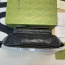 1:1 Replica Gucci GG Embossed Belt Bag Black GG Embossed For Men  11in/28cm GG 645093 1W3CN 1000