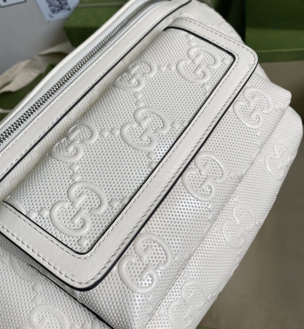 1:1 Replica Gucci GG Embossed Belt Bag White GG Embossed For Men  11in/28cm GG