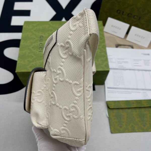 1:1 Replica Gucci GG Embossed Belt Bag White GG Embossed For Men  11in/28cm GG