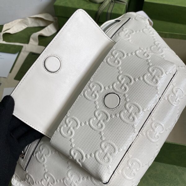 1:1 Replica Gucci GG Embossed Belt Bag White GG Embossed For Men  11in/28cm GG