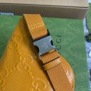 1:1 Replica Gucci GG Embossed Belt Bag Yellow GG Embossed For Men  9.1in/23cm GG