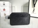1:1 Replica Gucci GG Embossed Cosmetic Case Black GG Embossed For Men  9in/23cm GG495