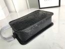1:1 Replica Gucci GG Embossed Cosmetic Case Black GG Embossed For Men  9in/23cm GG495