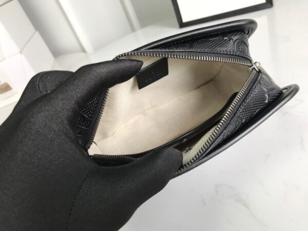 1:1 Replica Gucci GG Embossed Cosmetic Case Black GG Embossed For Men  9in/23cm GG495