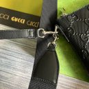 1:1 Replica Gucci GG Embossed Medium Messenger Bag Black GG Embossed For Men 12in/31cm GG 696009 1W3CN 1000