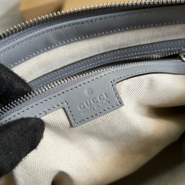 1:1 Replica Gucci GG Embossed Medium Messenger Bag Grey GG Embossed For Men 12in/31cm GG