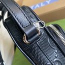 1:1 Replica Gucci GG Embossed Mini Bag Black GG Embossed For Men 6.7in/17cm GG 658553 1W3AN 1000