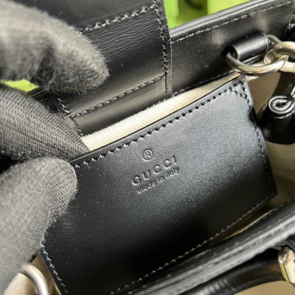1:1 Replica Gucci GG Embossed Mini Tote Bag Black GG Embossed For Men  7.9in/20cm GG 696010 1W3CN 1000