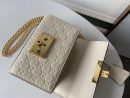 1:1 Replica Gucci GG Embossed Padlock Shoulder Bag White Milky For Women 8in/20cm