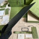 1:1 Replica Gucci GG Embossed Pouch Black GG Embossed For Men 12in/30cm GG