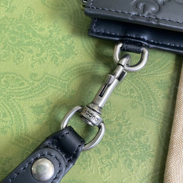 1:1 Replica Gucci GG Embossed Pouch Black GG Embossed For Men 12in/30cm GG