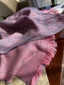 Gucci GG Lamé Lacquard Stole Scarf Pink 71in/180cm 