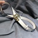 1:1 Replica Gucci GG Marmont Belt With Shiny Buckle White, Women Belt ‎409417