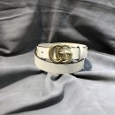 1:1 Replica Gucci GG Marmont Belt With Shiny Buckle White, Women Belt ‎409417