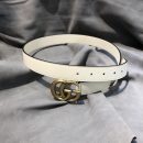 1:1 Replica Gucci GG Marmont Belt With Shiny Buckle White, Women Belt ‎409417