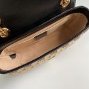 1:1 Replica Gucci GG Marmont Matelassé Mini Bag Beige/Ebony Diagonal Matelassé Original GG Canvas For Women  8.5in/22cm 446744