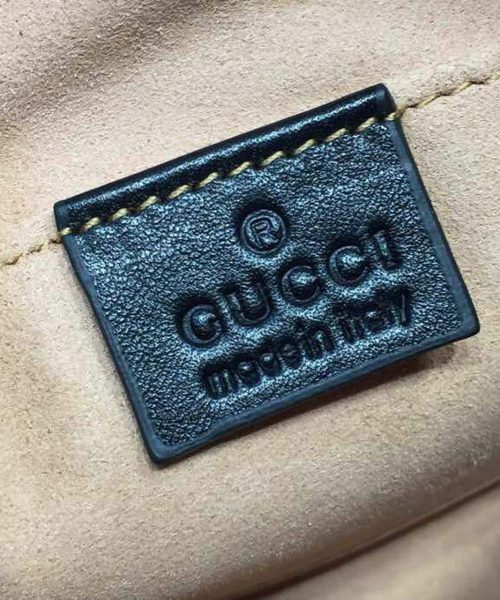1:1 Replica Gucci GG Marmont Matelassé Mini Bag Black Matelassé Chevron For Women 7in/18cm GG 448065 DTD1T 1000