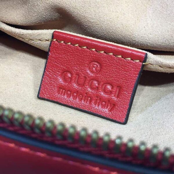 1:1 Replica Gucci GG Marmont Matelassé Mini Bag Hibiscus Red Matelassé Chevron For Women 7in/18cm GG