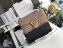 1:1 Replica Gucci GG Marmont Matelassé Shoulder Bag Dusty Pink Matelassé Chevron For Women 10in/26cm GG 443497 DTDIT 5729
