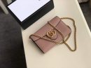 1:1 Replica Gucci GG Marmont Mini Chain Bag Pink For Women 7.9in/20cm GG