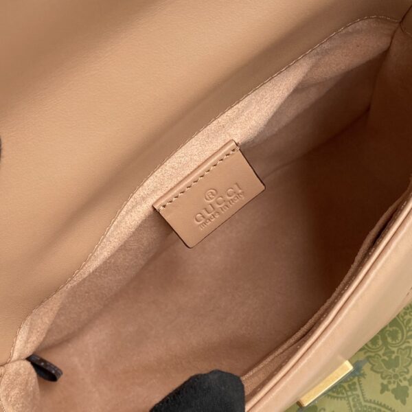 1:1 Replica Gucci GG Marmont Mini Top Handle Bag Beige For Women, Women's Bags 8.3in/21cm GG