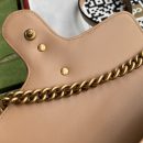 1:1 Replica Gucci GG Marmont Mini Top Handle Bag Beige For Women, Women's Bags 8.3in/21cm GG